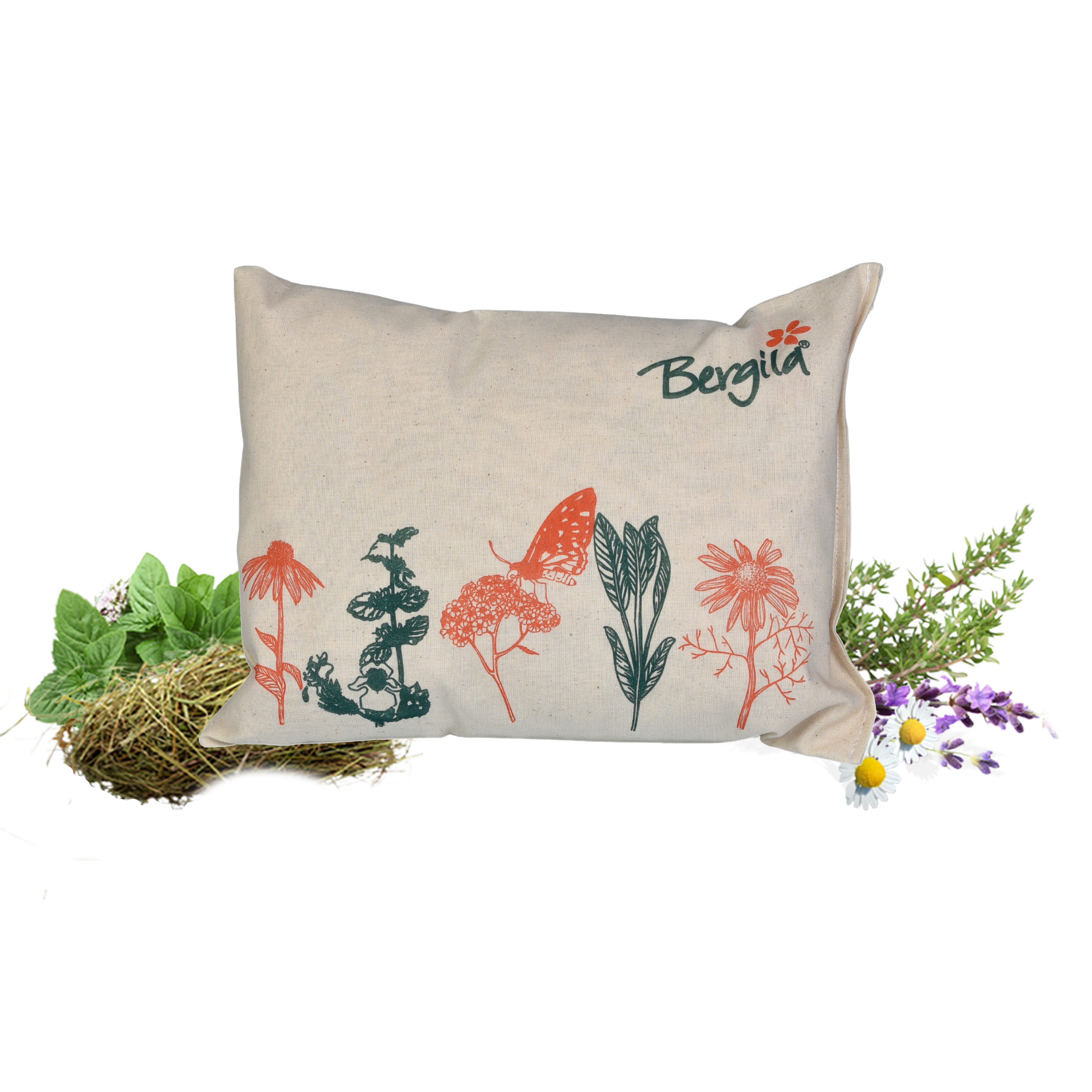 Herbal pillow with alpine hay flowers organic